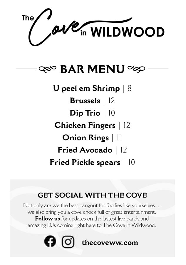 The-Cove-bar-menu