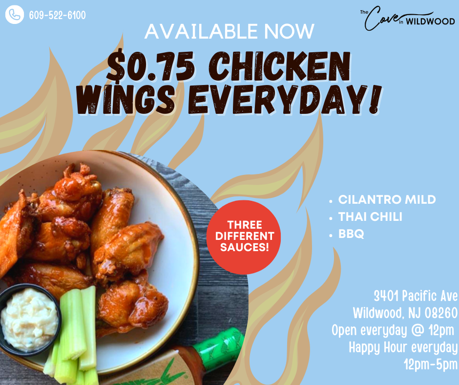 $ 75 chicken wings every day.